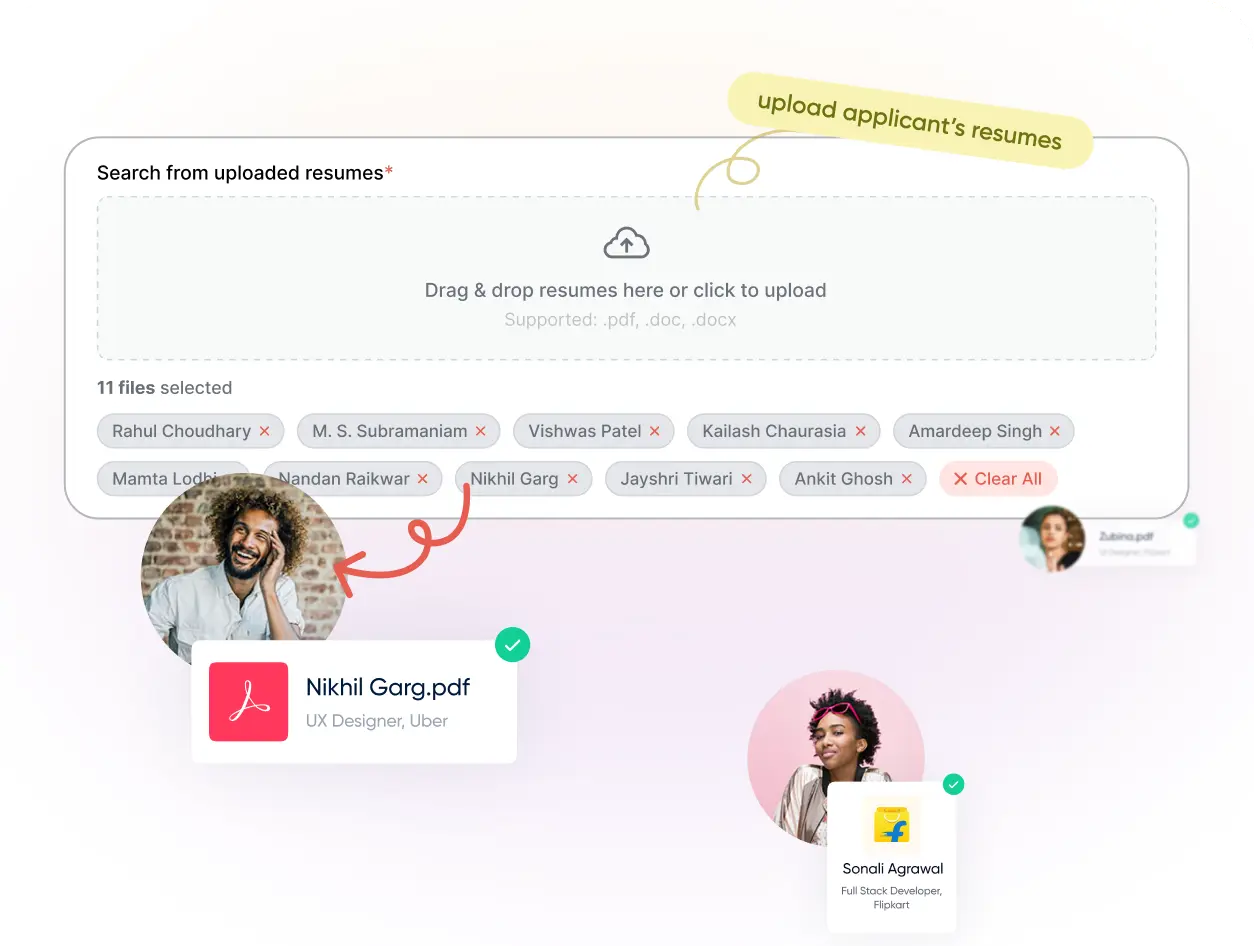 Upload Resumes Interface